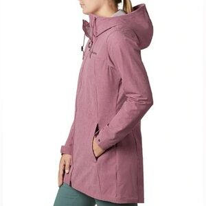 Columbia Miller Peak Soft Shell Mauve Long 
Jacket Women's Size Large